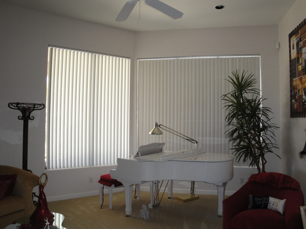 BEFORE somfy motorized shades by Sew By Design AZ